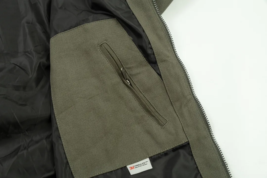 Style No. Carhartt Retro streamlined Detroit denim hooded Canvas jacket, available in four colors, sizes S to XL